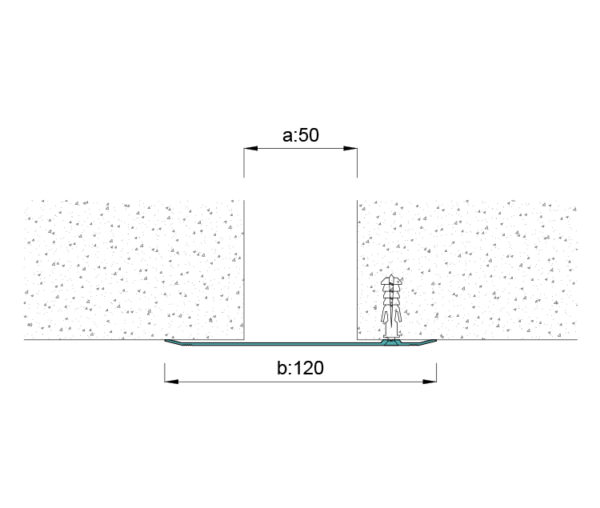 A120 DTD DİLATASYON KAPAĞI 120mm DUVAR-TAVAN