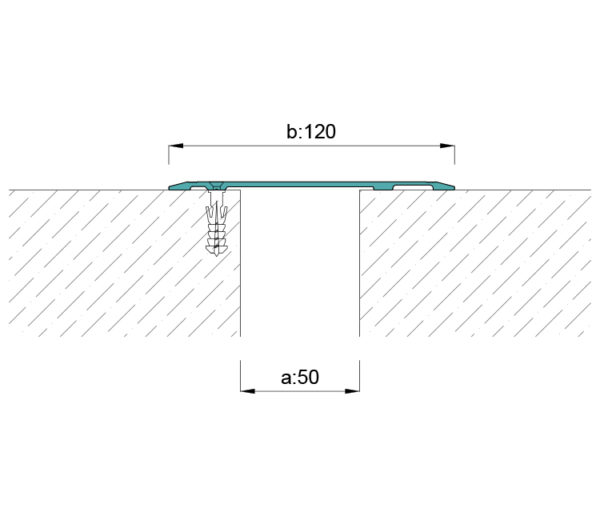 A120 ZD DİLATASYON KAPAĞI 120mm ZEMİN ÜSTÜ