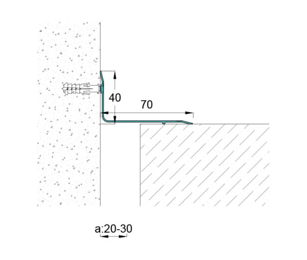 AR 40X70K 40X70K DİLATASYON KAPAĞI KÖŞE SIVA ÜSTÜ 40/70