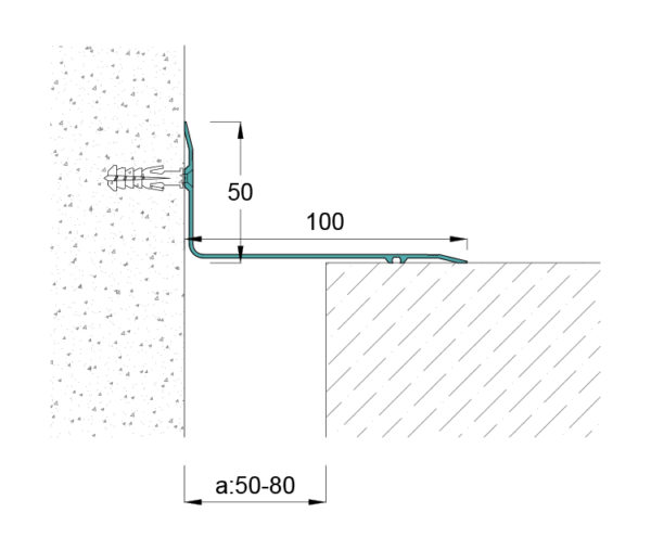 AR 50X100K 50X100K DİLATASYON KAPAĞI KÖŞE SIVA ÜSTÜ 50/100