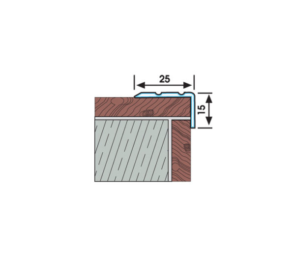 MB2510S MERDİVEN BURUN PROFİLİ SARI 10mm